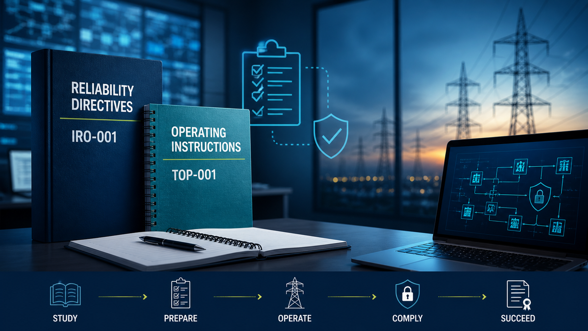 NERC RC exam study visual for Reliability Coordinator Authority and Operating Instructions (IRO-001)