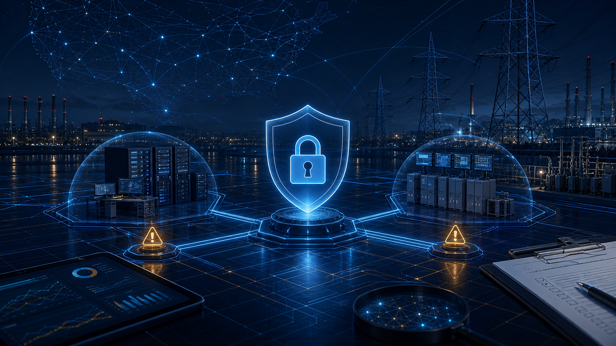 Electric-grid cybersecurity alert monitoring protected control systems and compliance risks