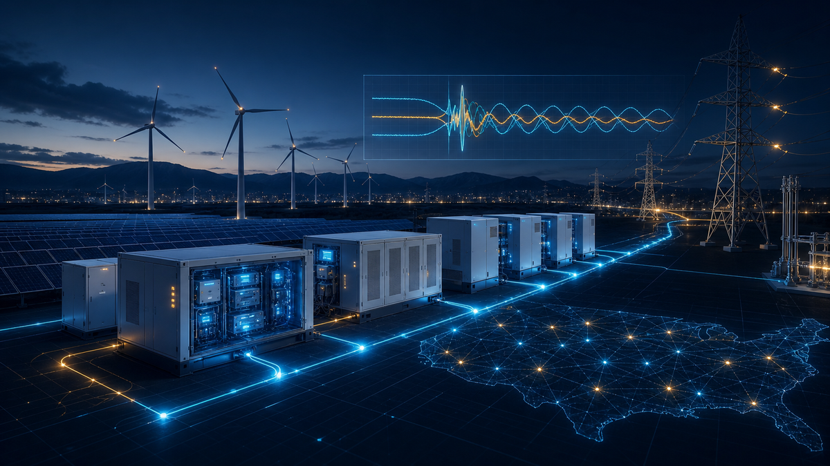 Solar, wind and battery inverters modeled for reliable bulk-power system integration