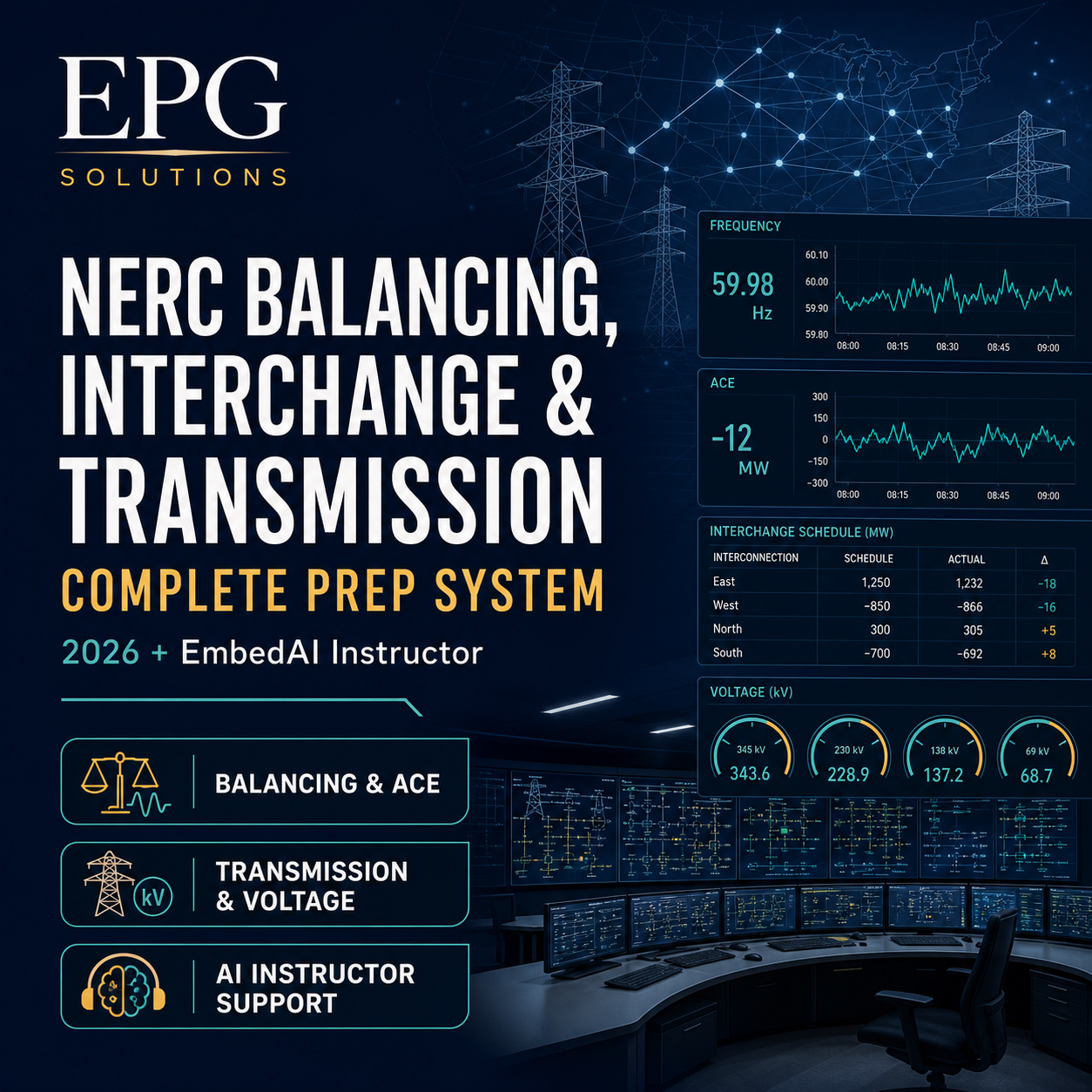 NERC Balancing, Interchange, and Transmission Complete Prep System 2026 with EmbedAI Instructor course cover