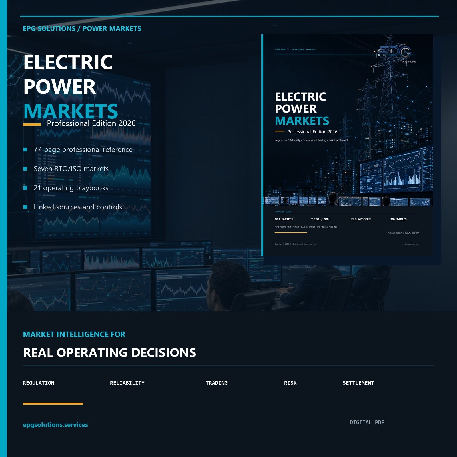 Electric Power Markets Professional Edition 2026 digital guide and product benefits.