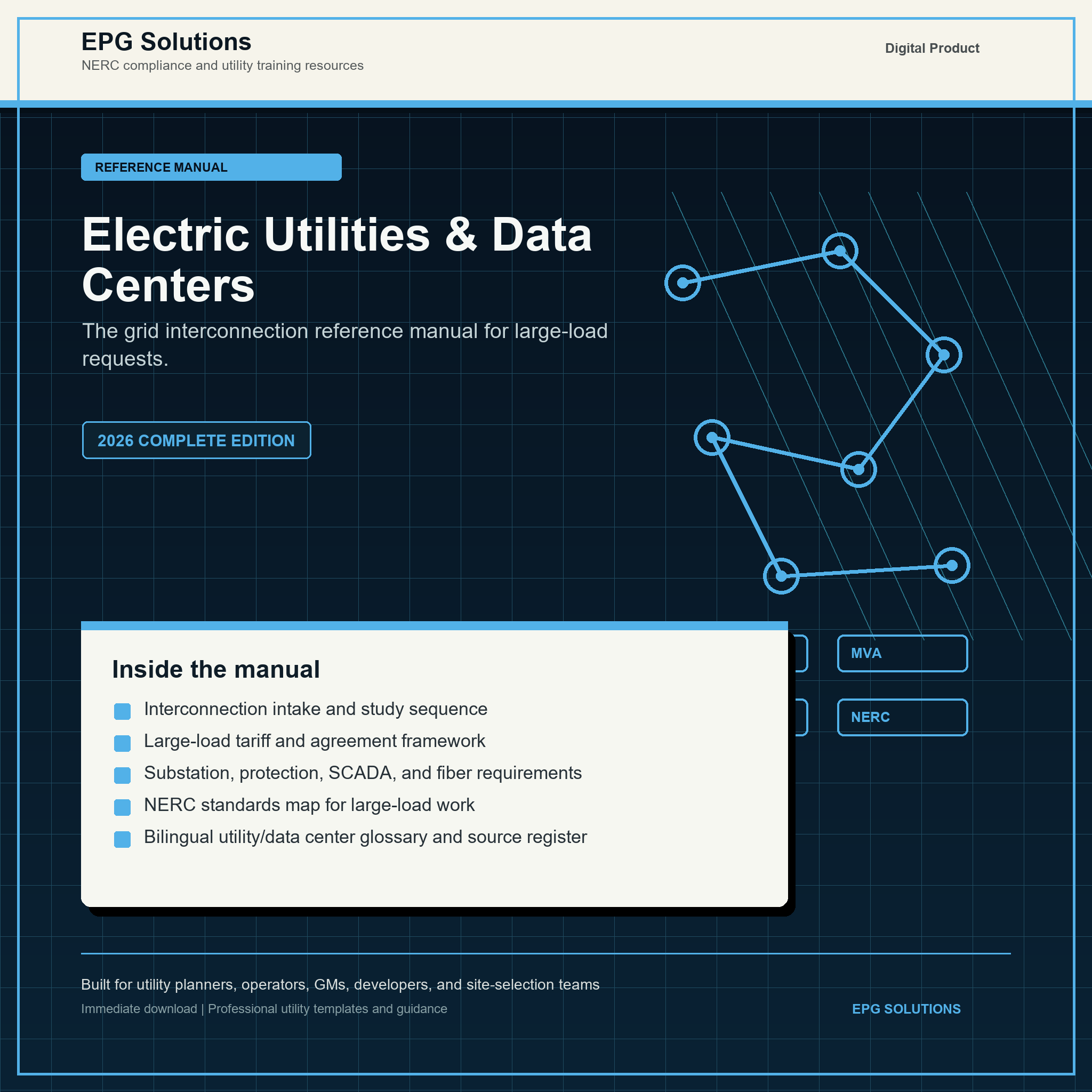 Electric Utilities and Data Centers reference manual product cover