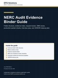 NERC Audit Evidence Binder Guide cover by EPG Solutions
