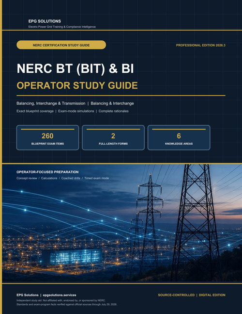 NERC BT (BIT) and BI Operator Study Guide 2026 Professional Edition cover