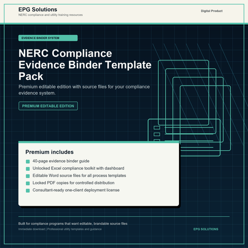 NERC Compliance Evidence Binder Premium Editable Edition product cover