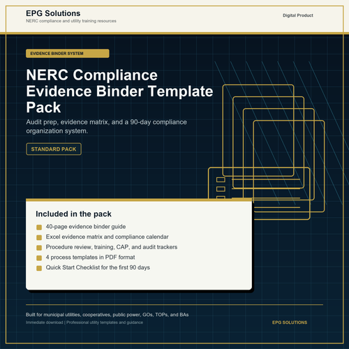 NERC Compliance Evidence Binder Template Pack product cover