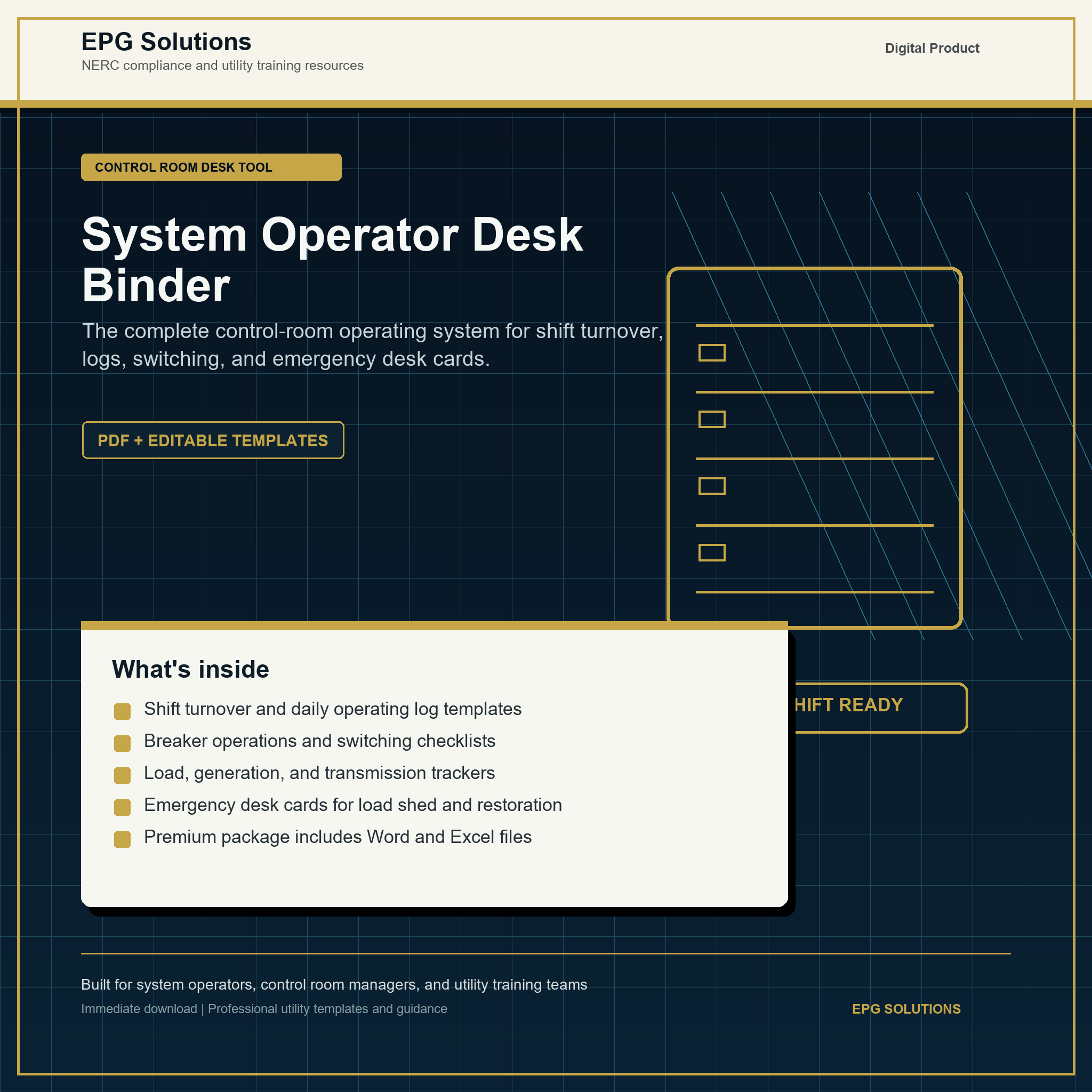 System Operator Desk Binder product cover
